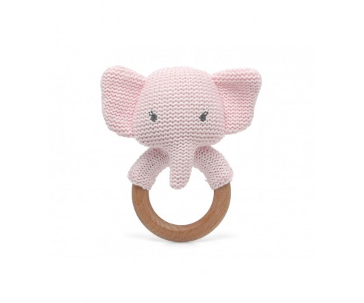 Elefante 13 cm sonajero rosa