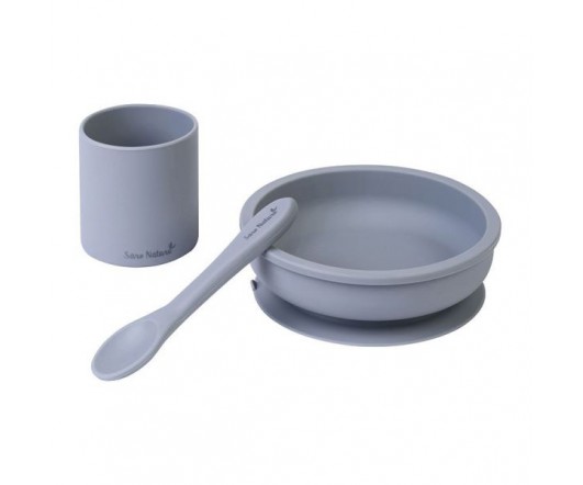 Set de alimentación 3 Piezas Silicona Azul Saro