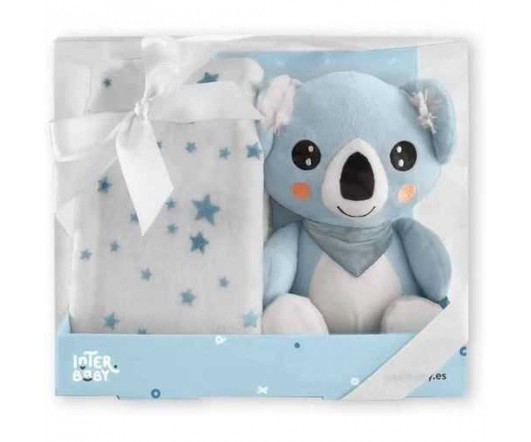 Manta+Peluche Koala azul