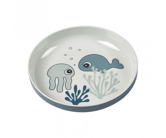 Yummy Mini Plate Sea Friends Blue