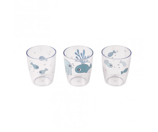 Vasos Yummy Mini 3 pcs Sea Friends Blue