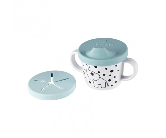 Silicone spout/snack Cup Elphee Blue