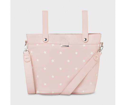 Bolso maternidad panera estrellas Rosa