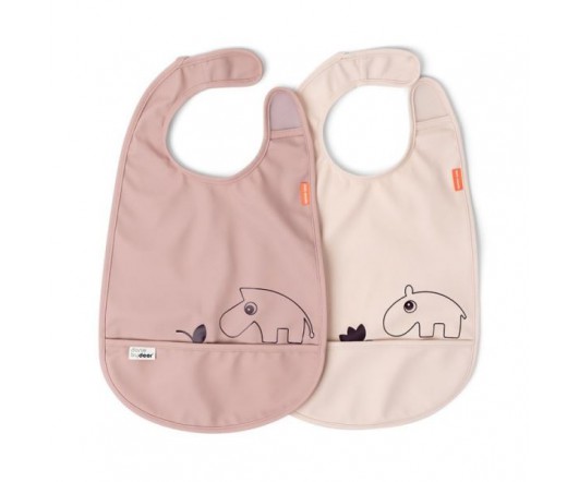 Pack 2 Baberos Con Velcro Deer Friends Powder